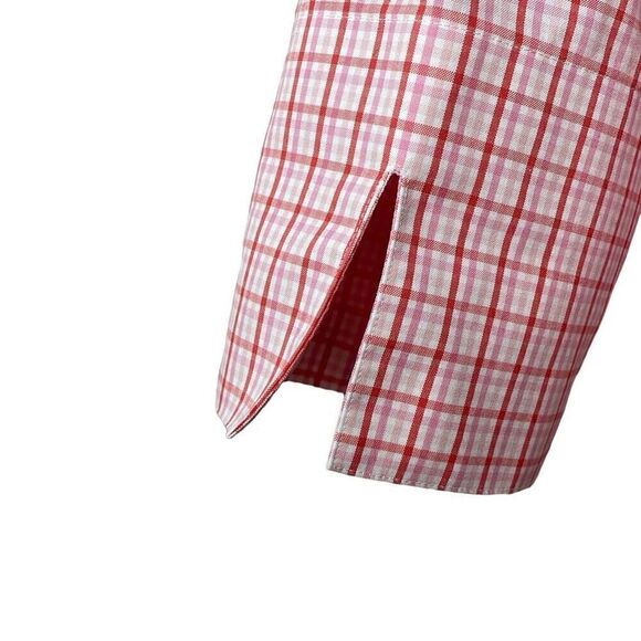 Lands End cotton plaid no iron pinpoint oxford 16W - Picture 6 of 10